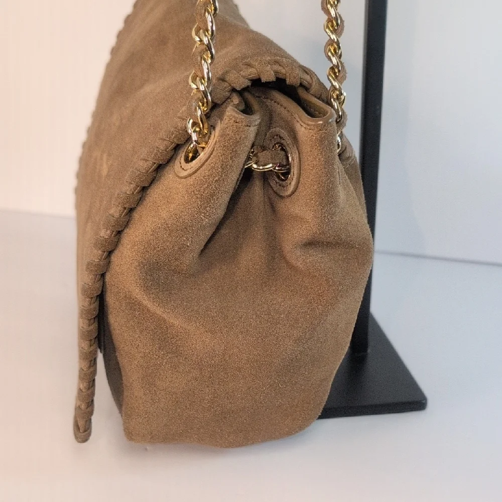 Tory Burch Marion Suede Flap Shoulder Bag